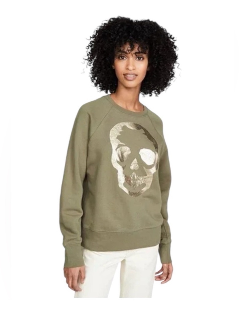 Zadig & Voltaire Upper Skull Foil Blue Cotton Sweatshirt M - Picture 10 of 10